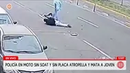 Policía en moto atropella y mata a joven