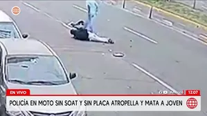 Policía en moto atropella y mata a joven. Foto y video: América Noticias