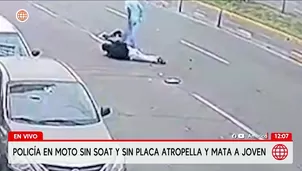 Policía en moto atropella y mata a joven. Foto y video: América Noticias