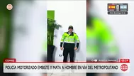 Policía motorizado embiste y mata a adulto mayor en Comas