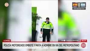 Policía motorizado embiste y mata a adulto mayor en Comas. Foto y video: América Noticias