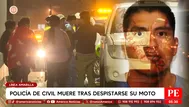 Policía muere al caer de su moto en la Línea Amarilla en SMP