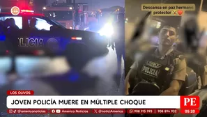 Joven policía muere en múltiple choque en Los Olivos. Foto y video: América Noticias