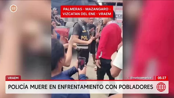Un policía muere tras enfrentamiento en el Vraem. Foto: América Noticias Un policía muere tras enfrentamiento en el Vraem. Foto: América Noticias