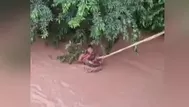 Policía muere en río Sisa tras rescatar a dos personas