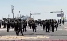 Policía Nacional busca desbloquear el Kilómetro 290 de la vía Panamericana Sur - Noticias de reina-sur