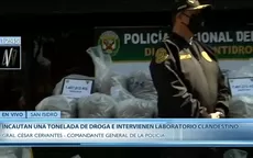 Policía Nacional decomisó una tonelada de droga en el Valle del Huallaga - Noticias de tomas-valle
