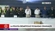 Policía Nacional desarticuló 90 bandas criminales en febrero