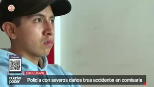 El suboficial PNP Roger Quispe sufrió daño cerebral severo tras caer mientras limpiaba una ventana. La orden violaba el reglamento policial. Video: Cuarto Poder