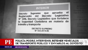 PNP podrá fiscalizar al transporte público. Foto: América TV