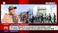 Policía presenta acciones de seguridad en inicio de clases escolares en el país