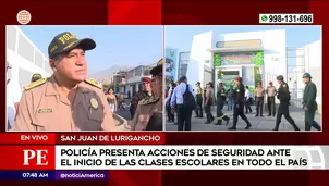 Presencia policial en inicio de clases escolares. Foto y video: América Noticias