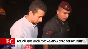 Policía abatió a delincuente que intentó robarle su auto. Foto: captura de TV