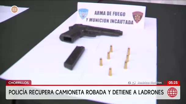 Policía recupera camioneta robada en Chorrillos en menos de una hora. Foto: América Noticias