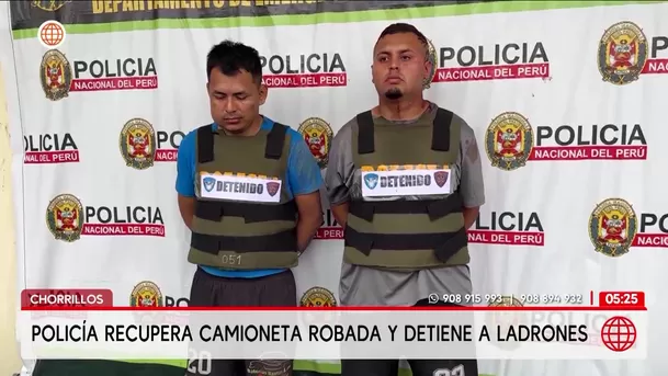 Policía recupera camioneta robada en Chorrillos en menos de una hora. Foto: América Noticias