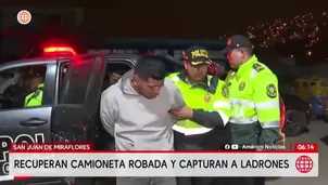 Recuperan camioneta robada y capturan a dos ladrones en SJM. Foto y video: AN