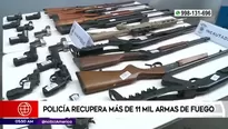 Las armas en buen estado serán donados para la Policía y Fuerzas Armandas