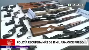 Las armas en buen estado serán donados para la Policía y Fuerzas Armandas