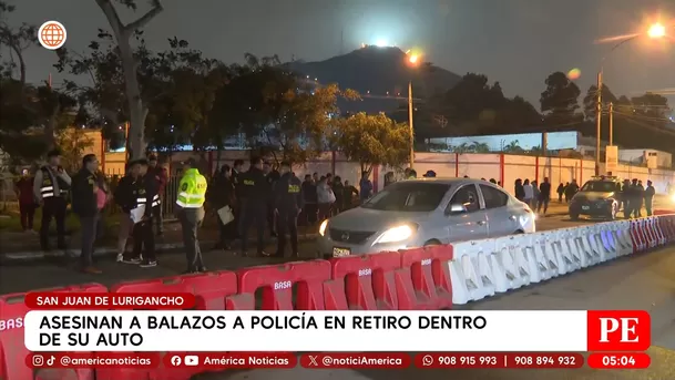 Asesinan a balazos a policía en retiro dentro de su auto en San Juan de Lurigancho. Foto: América Noticias