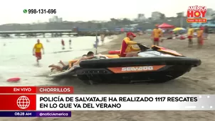 Rescates de la Policía de Salvataje en playas. Foto y video: América Noticias