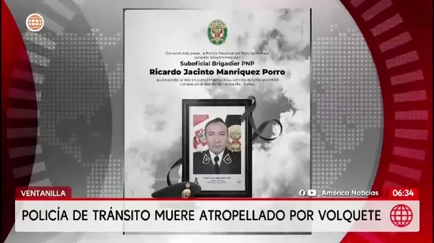 Suboficial de tránsito muere en accidente en Ventanilla/ América Noticias