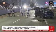Policía y criminales se enfrentaron a tiros en Vía Expresa