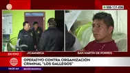 Policía y Fiscalía realiza operativo contra organización criminal Los Gallegos