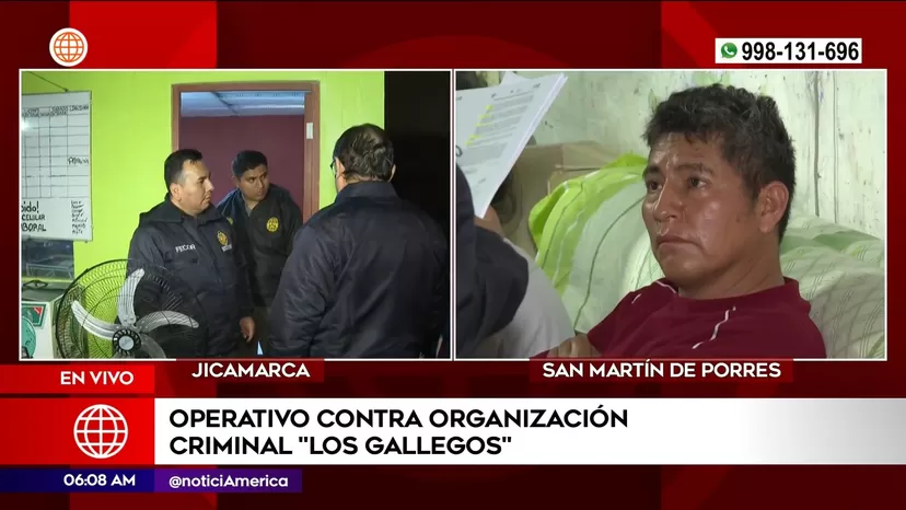 Policía y Fiscalía realiza operativo contra organización criminal Los Gallegos