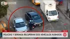 Policía y serenos recuperan dos vehículos robados en Ate
