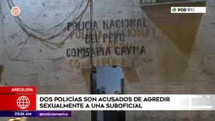 Policías acusados de agredir sexualmente a una suboficial en Arequipa. Foto y video: América Noticias