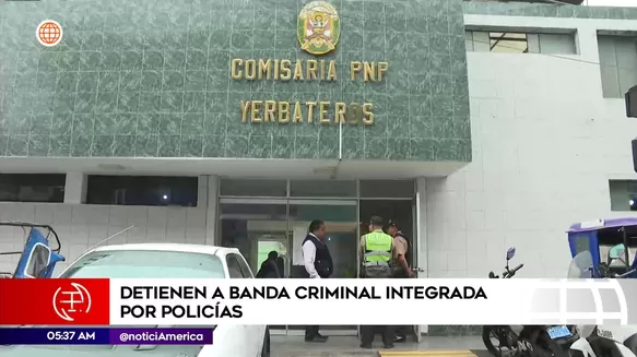 Banda criminal integrada por policías. Foto: América Noticias