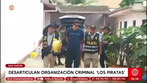 Detienen a policías durante megaoperativo contra red criminal en San Martín. Foto: América Noticias