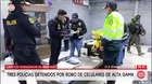 Policías detenidos por robo de celulares de alta gama en Huancayo