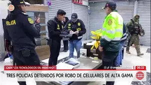 Tres policías detenidos por robo de celulares de alta gama en Huancayo. Foto y video: América Noticias