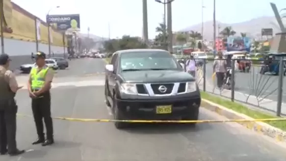 Una de las camionetas involucradas en la balacera recibió impactos de bala / Foto: Canal N