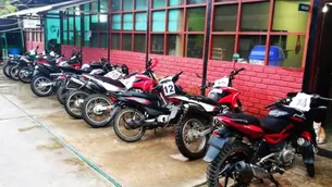 Policías del VRAEM recuperaron motocicletas y mototaxis. Foto: Mininter