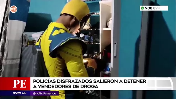 Policías disfrazados detuvieron a vendedores de droga en el Rímac. Foto: América Noticias