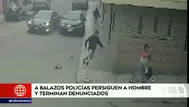 Policías fueron denunciados por perseguir a un hombre a balazos