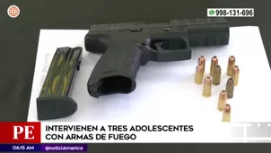 Al momento de intervenirlos, la policía encontró un arma de fuego / Fuente: América Noticias