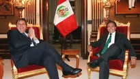 Alan García y Alejandro Toledo, expresidentes del Perú. Foto: Trome