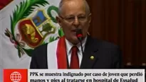 Pedro Pablo Kuczynski, presidente de la República. Foto: Captura de video América Noticias