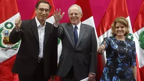 PPK junto a los dos virtuales vicepresidntes del Perú. Foto: Perú 21