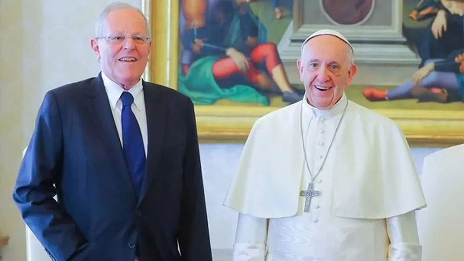 Pedro Pablo Kuczynski y el papa Francisco. Foto: Presidencia Perú