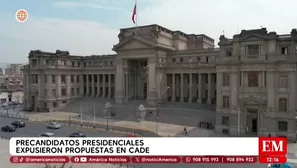 Precandidatos confrontan propuestas en CADE sobre justicia y minería/ América Noticias