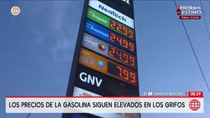 Los precios de la gasolina se mantienen altos en los grifos. Foto y video: América Noticias