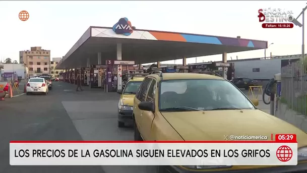 Los precios de la gasolina se mantienen altos en los grifos. Foto: América Noticias