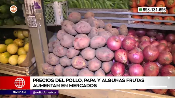 Precios de alimentos aumentan en mercados. Foto : América Noticias