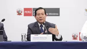 Premier Arana: Ejecutivo no retrocederá ante minería informal. Foto: PCM. Video: Canal N