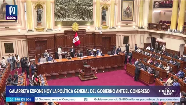 Premier Galarreta expondrá hoy política de Gobierno en Diputados. Foto: Canal N Premier Galarreta expondrá hoy política de Gobierno en Diputados. Foto: Canal N