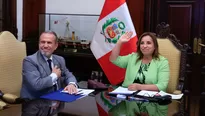 Dina Boluarte y Elmer Schialer en videoconferencia con Edmundo González Urrutia. Foto: Presidencia. Video: Canal N